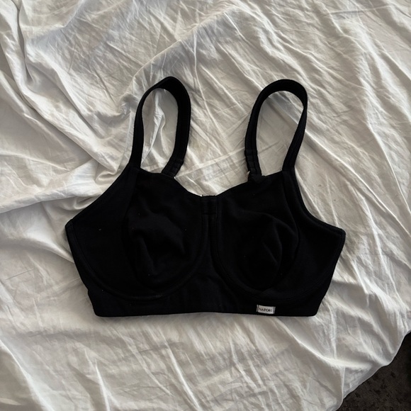 Natori BLACK cotton underwire sports bra 34DD. - Picture 3 of 16